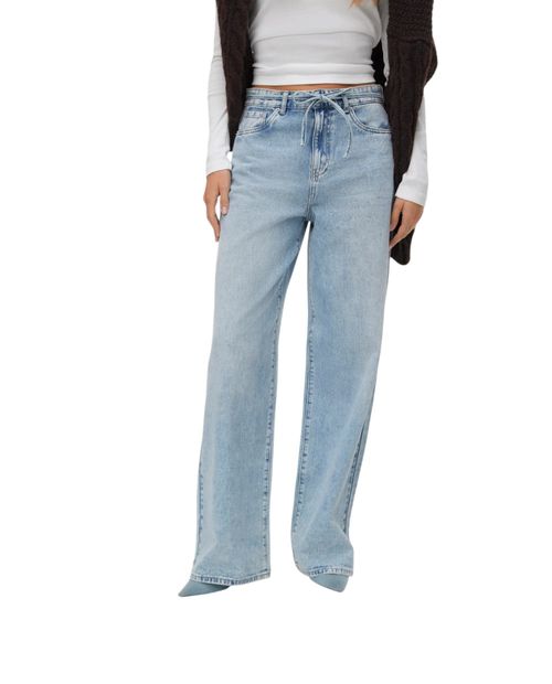 Jeans Vero Moda wide leg "30 celeste cintura media para mujer