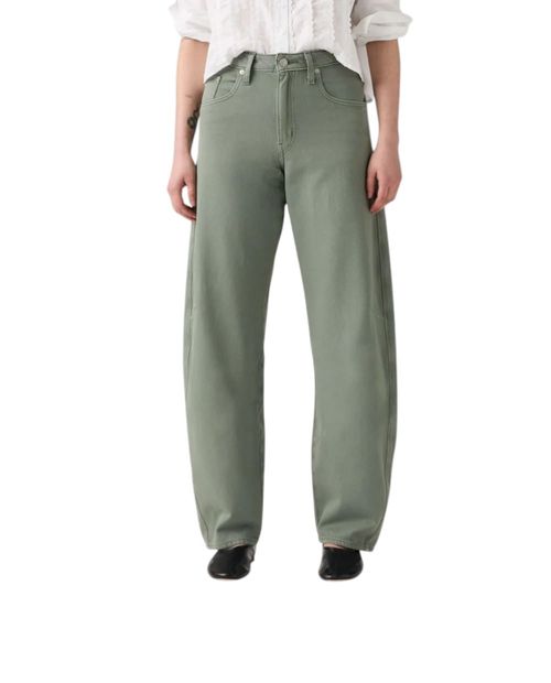 Jeans Levi's baggy verde cintura media para mujer