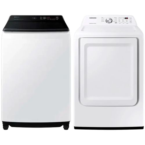 Combo de Lavadora automática carga superior Ecobubble 21 kg WA21CG6746BWAP Samsung + Secadora Eléctrica Samsung 22 kg DVE22A3200W/AP