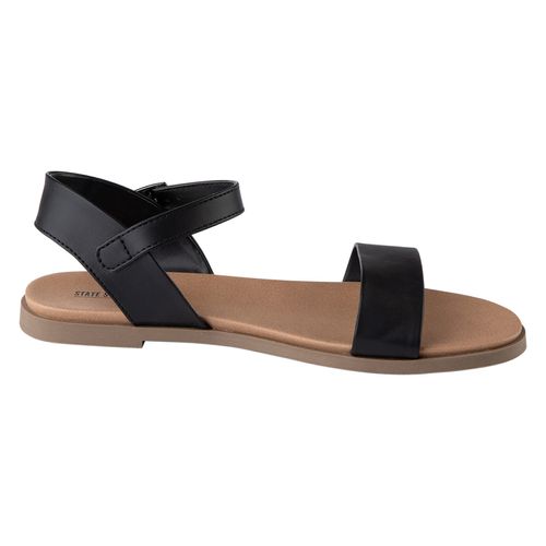 Sandalias Planas Para Mujer Negro State Street 198543
