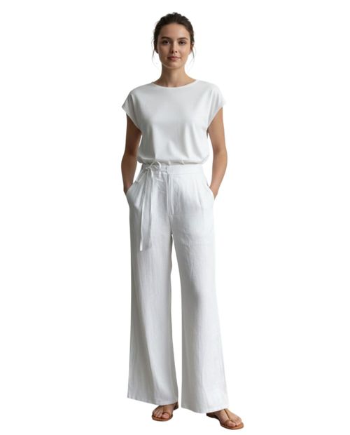 Pantalón Love Tree wide leg de cintura alta para mujer