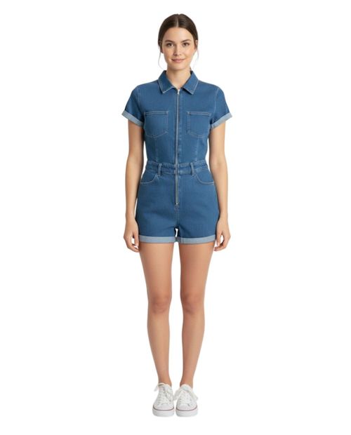 Romper Love tree azul manga corta para mujer