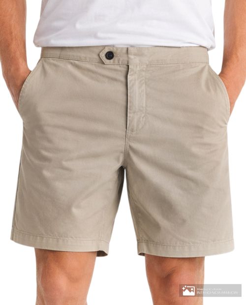 Short chino Oscar de la Renta regular fit beige sólido para hombre