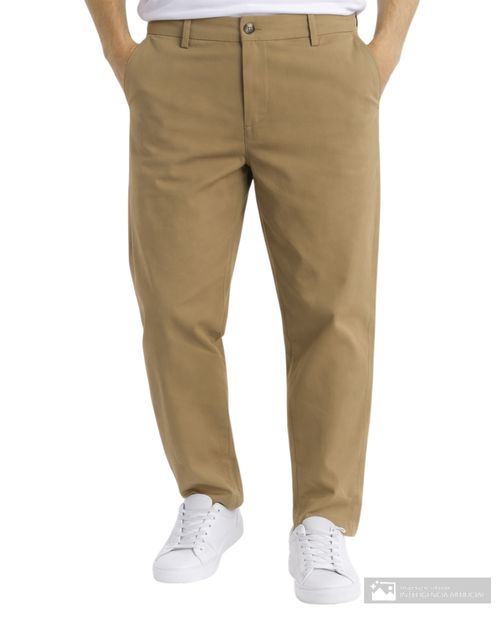 Pantalón chino Oscar de la Renta slim fit khaki sólido para hombre