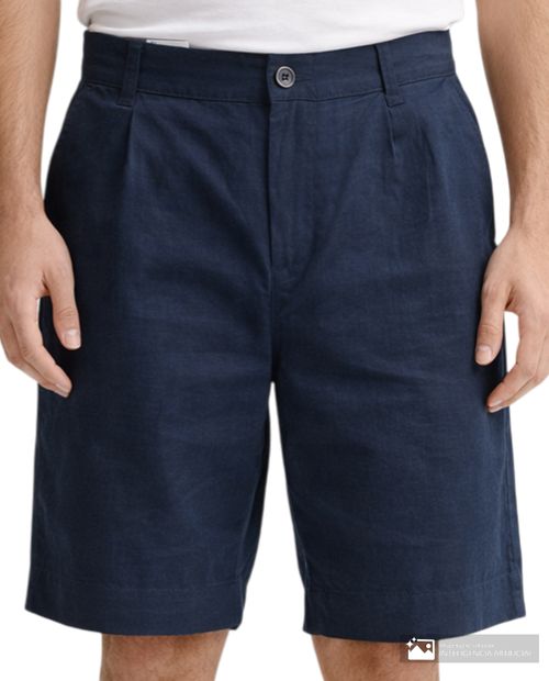 Short Casual Gents regular fit azul navy sólido para hombre