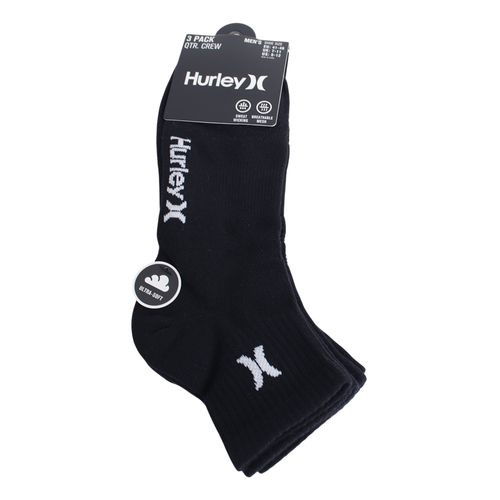 Pack de 3 pares de calcetines Hurley ankle negros para hombre