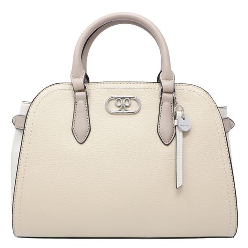 Cartera satchel Nine West color beige para mujer