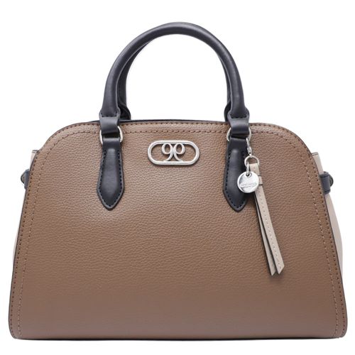 Cartera satchel Nine West color café para mujer