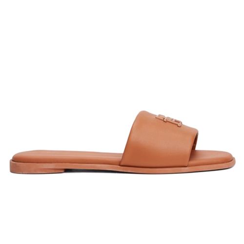 Sandalia casual Tommy Hilfiger color café para mujer