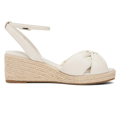 Sandalia casual Tommy Hilfiger color blanco para mujer