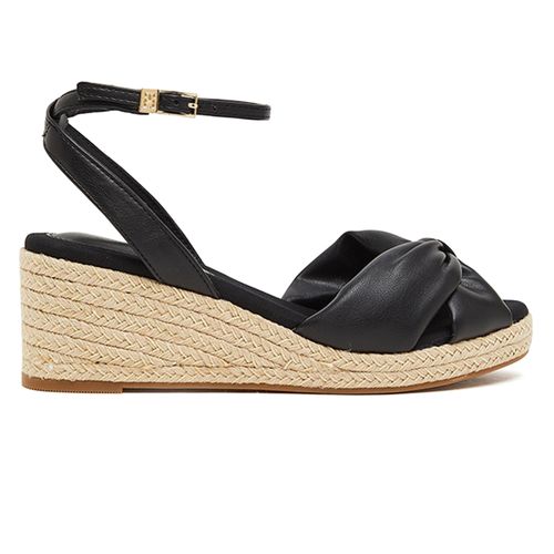 Sandalia casual Tommy Hilfiger color negro para mujer