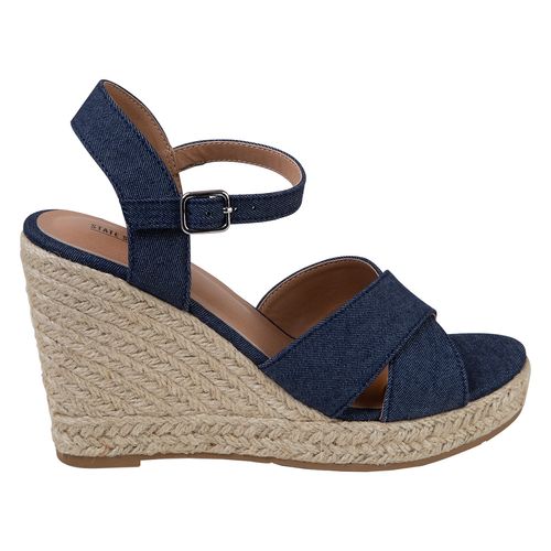 Sandalias Dollie Con Taco Tipo Cuña Para Mujer Azul State Street 200300