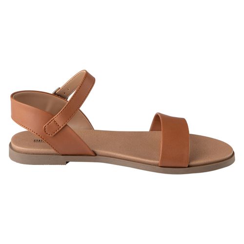 Sandalias Planas Pat Para Mujer Cogñac State Street 198542