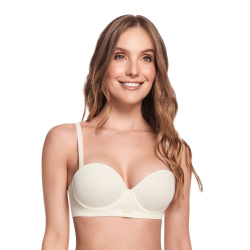 Brasier Laura strapless beige para mujer