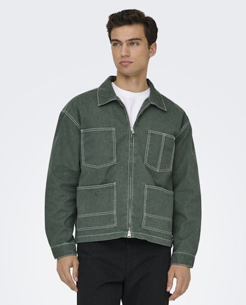 Chaqueta Only and Sons regular fit gris heather para hombre