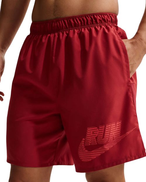 Short deportivo Nike rojo sólido para hombre