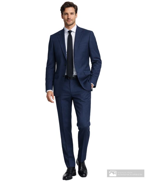 Traje Nautica slim fit azul navy heather para hombre