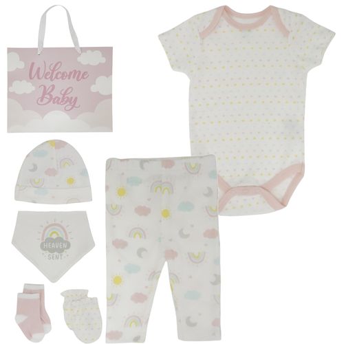 Set de regalo 8 piezas multicolor con estampado para bebé niña