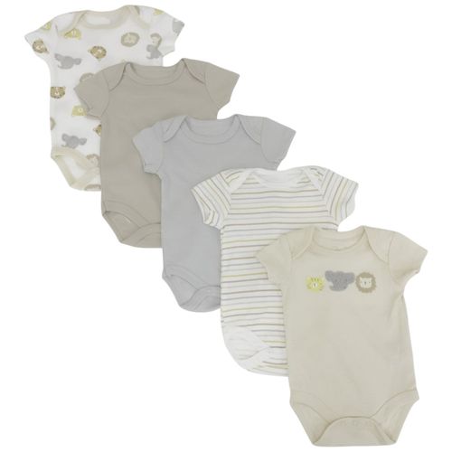 Set de 5 mamelucos multicolor para bebé niño