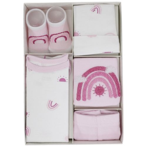 Set de 5 piezas estampado multicolor para bebé niña
