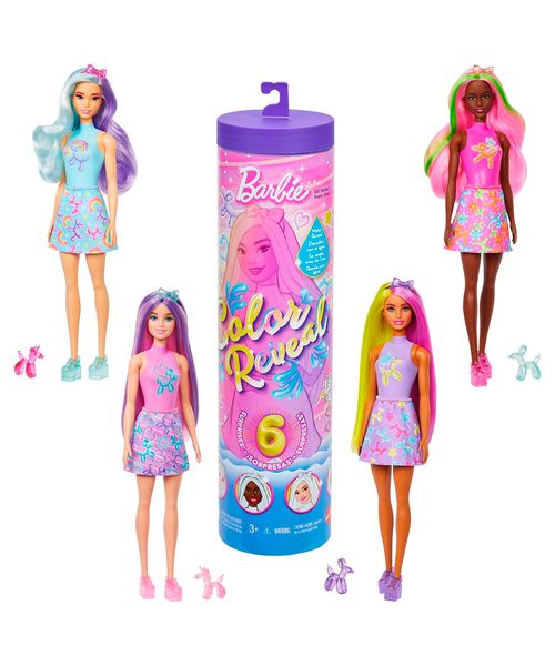 Barbie Color Reveal con 6 Sorpresas (Los Estilos Pueden Variar)