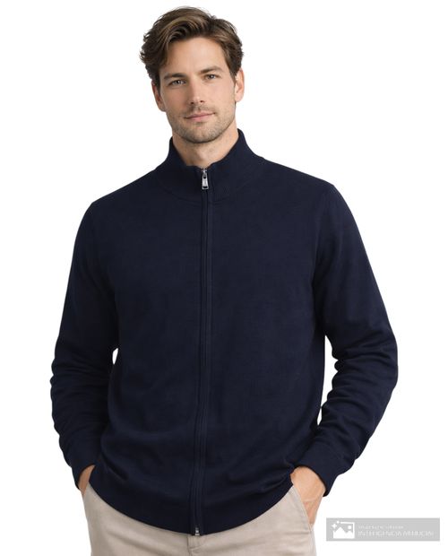Suéter PuroEGO azul navy sólido para hombre