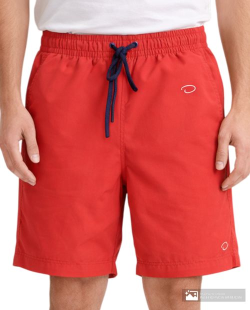 Calzoneta de baño Oscar de la Renta roja sólida para hombre