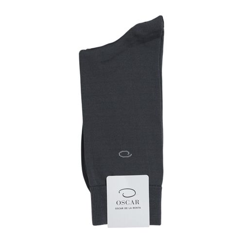 Par de calcetines crew Oscar de la Renta gris heather para hombre
