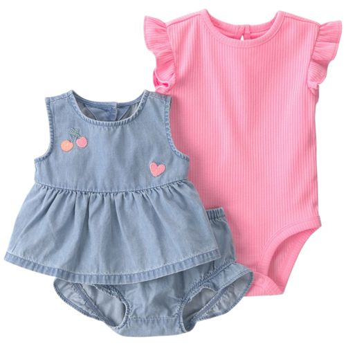 Conjunto multicolor de 3 piezas para bebé niña