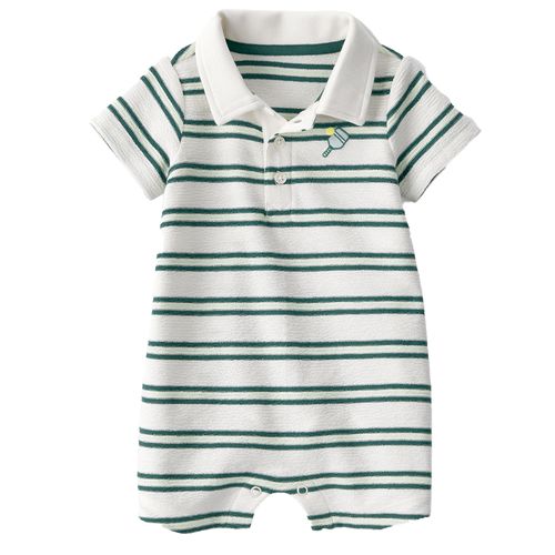 Romper bicolor rayado para bebé niño