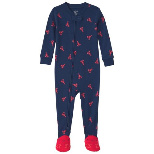 Pijama azul con estampado de langostas para bebé niño