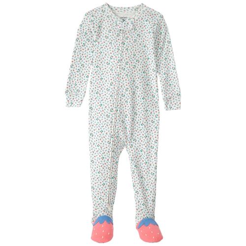 Pijama blanco con estampado para bebé niña