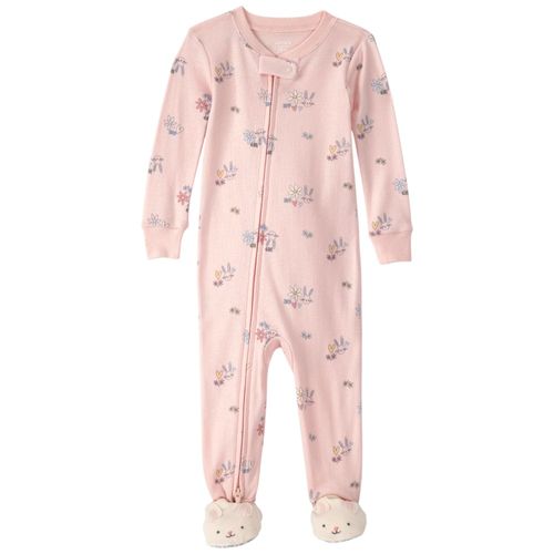 Pijama rosado con estampado para bebé niña