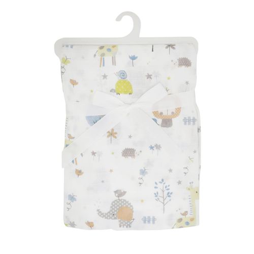 Frazada muselina estampada de león para bebé