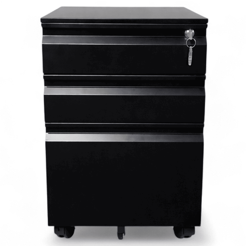 Archivero Robot tres gavetas negro