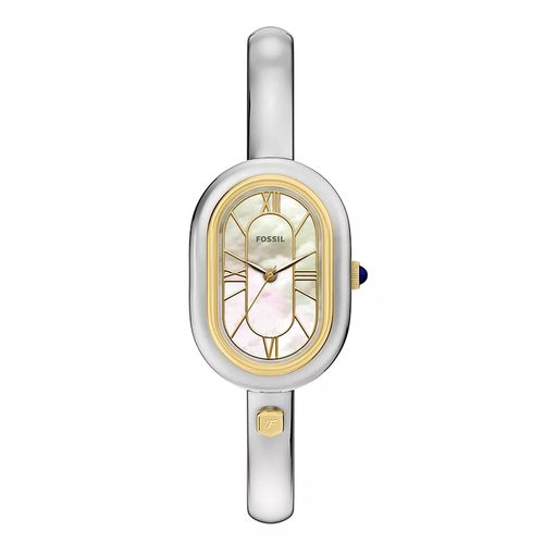 Reloj Fossil análogo de acero inoxidable bicolor para mujer