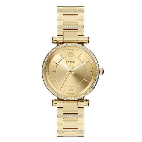 Reloj Fossil análogo de acero inoxidable dorado para mujer