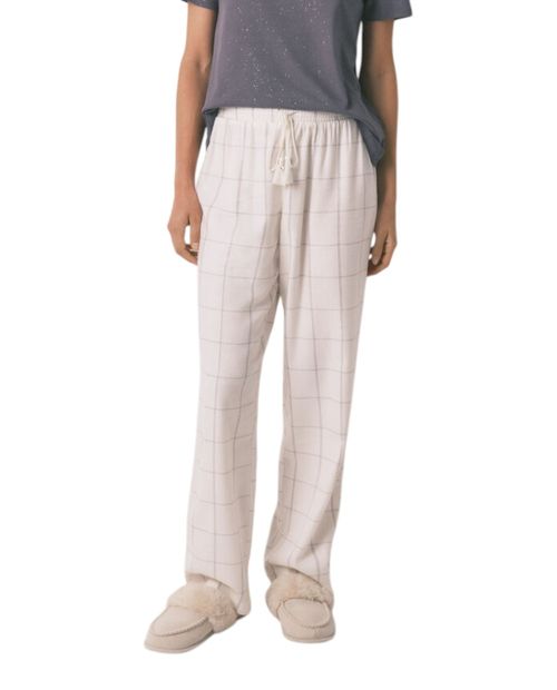 Pantalón de pijama Women Secret cuadriculado de cintura alta para mujer