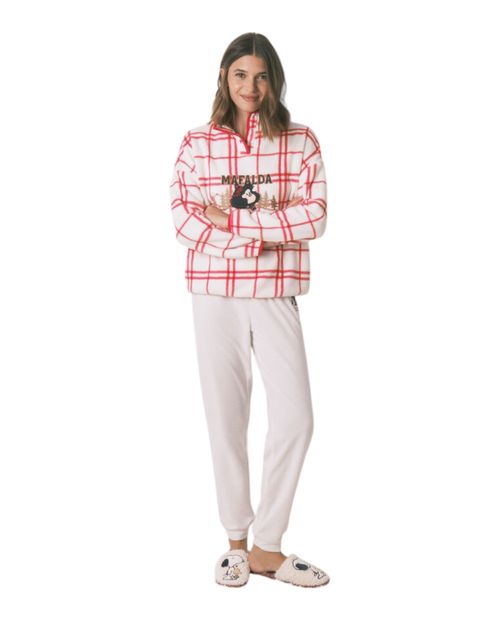 Pijama con pantalón Women Secret bordado de Mafalda para mujer