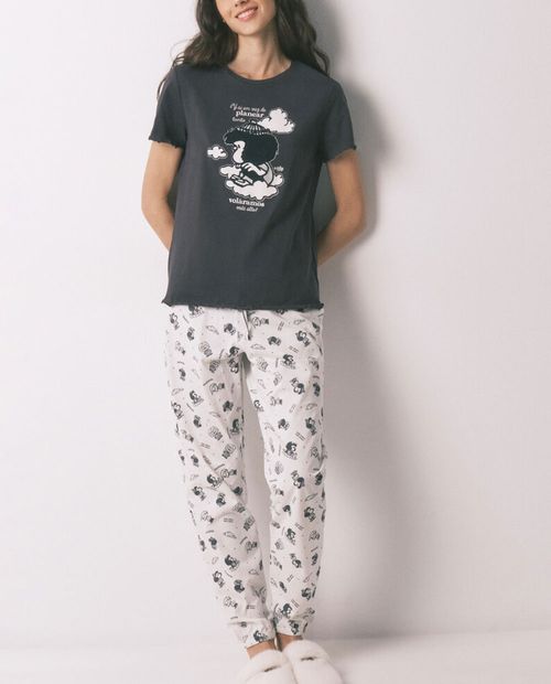 Pijama con pantalón Women Secret estampado de Mafalda para mujer