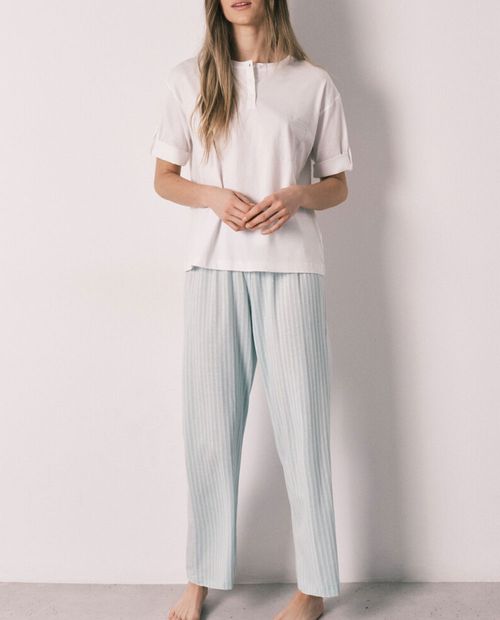 Pijama con pantalón Women Secret rayada para mujer