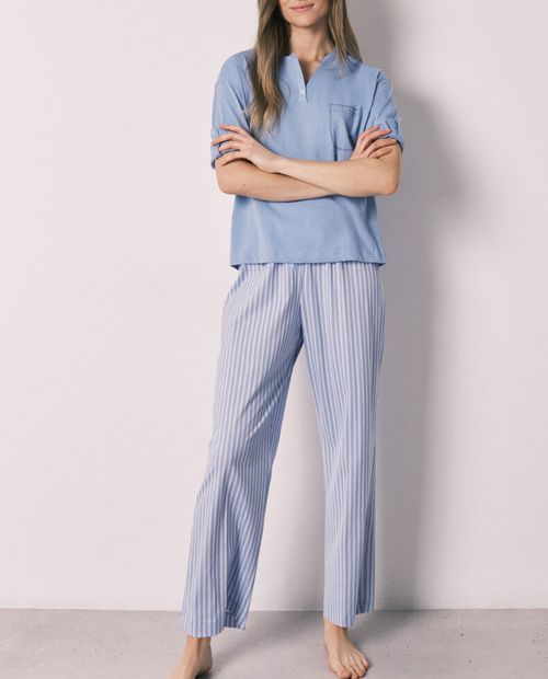 Pijama con pantalón Women Secret rayada para mujer