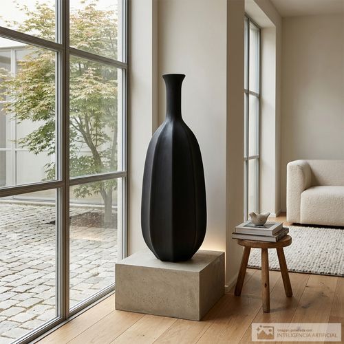 Jarrón decorativo de fibra de vidrio 35x100 cm