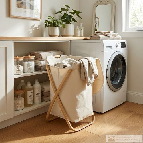 Cesta para almacenamiento de ropa 33x62 cm