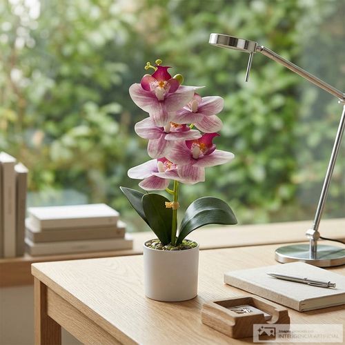Orquídea artificial en maceta color surtido 35 cm