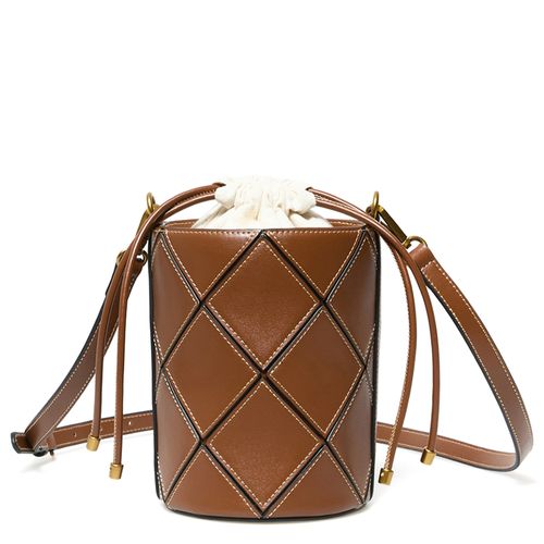 Cartera Bucket Sfera color café para mujer