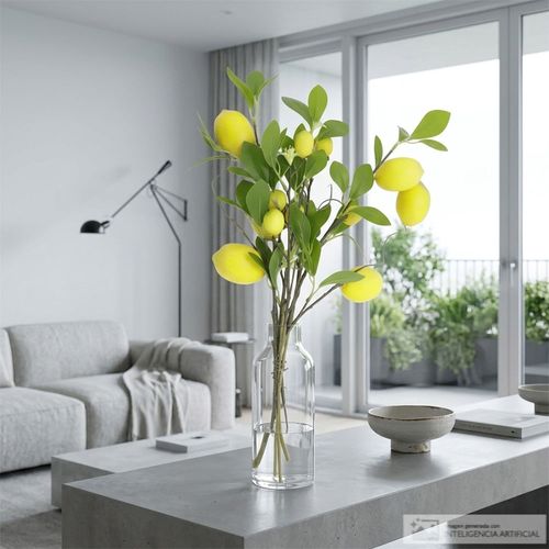 Rama artificial de limón 49 cm