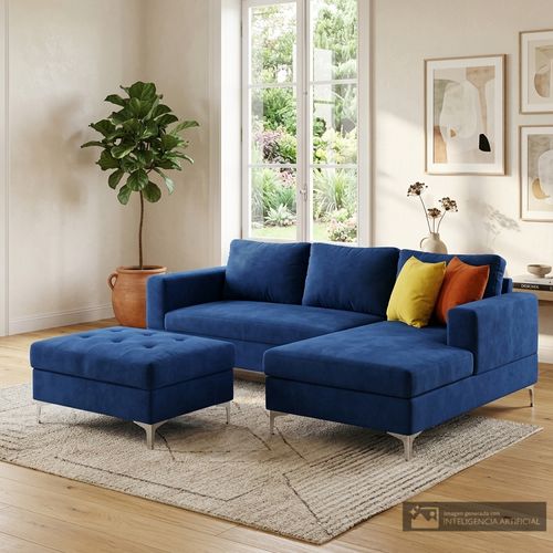 Sala seccional con ottoman Ibiza