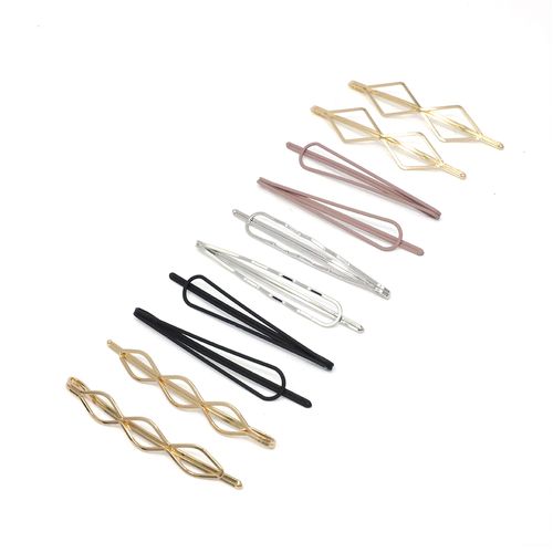 Set de pasadores para cabello geométrico y minimalista