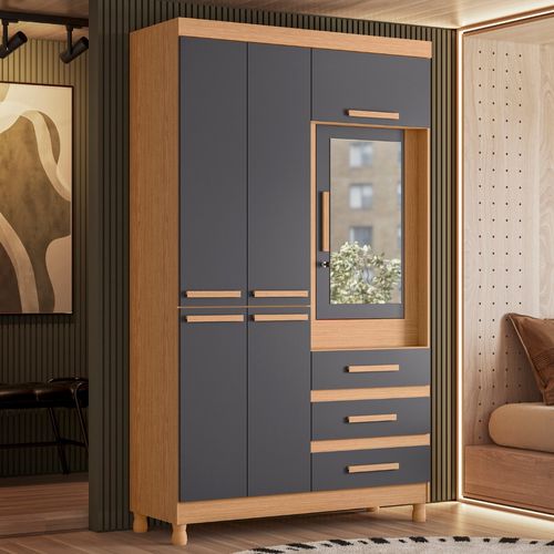 Ropero 2 puertas con gavetas y puerta con llave Fusion